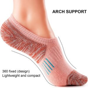 Gonii Womens No Show Socks Athletic Ankle Socks Cushioned Running Low Cut 5-8 Pa...