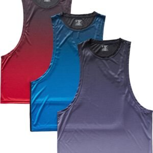 3 Pack Mens Drop Arm Muscle Tank Tops, Gym Bodybuilding Workout Stringers Sleeve...