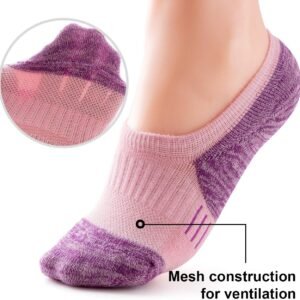 Gonii Womens No Show Socks Athletic Ankle Socks Cushioned Running Low Cut 5-8 Pa...
