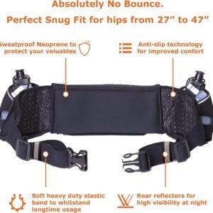 [Voted No.1 Hydration Belt] Black Runtasty Winners' Running Fuel Belt - Includes...